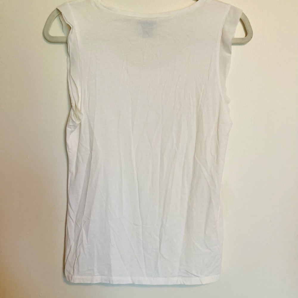 ANN TAYLOR LIGHTWEIGHT RUFFLED TANK-M - Picture 2 of 6